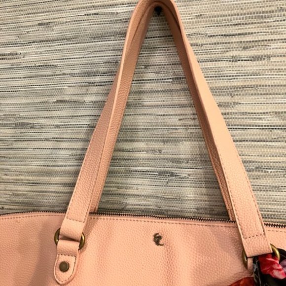 NWT! ELLIOTT LUCCA -Vegan Leather Woven Tote -"Blush Woven"-13"Hx20"Wx8"D +SCARF - Picture 3 of 16
